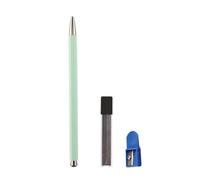 Supoion Stylo sans encre automatique en métal avec taille-crayon et recharges, porte-mine en métal pour étudiant, écriture, dessin, croquis