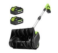 Suppertal Souffleuse à Neige à Batterie | Largeur de Travail 30 cm | Profondeur de Neige 15 cm | Direction d'éjection Variable | Distance de Projection 6 m | avec 2 Batteries 4 Ah et Chargeur