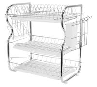 Support à 3 Niveaux pour éGouttoir à Vaisselle à Vaisselle Assiette Couverts éGouttoir à Assiettes avec PorteGobelet et Couve [W791]