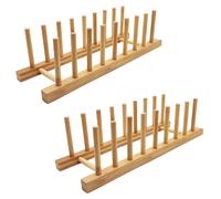 Support à assiettes pour placards de cuisine, planche à découper en bambou, égouttoir à vaisselle, range-assiettes pour placards de cuisine (2 ou 8 compartiments)