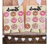 Support à beignets en bois, décoration murale de mariage, Dessert, support de Table à beignets, fournitures de décoration de Table pour fête prénatale anniversaire hexagon A