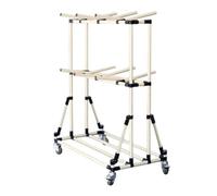 Support à bobines de fil, assortiment de fils électriques avec roue | Distributeur de câbles à deux niveaux avec barres de suspension pour électriciens, professionnels du bâtiment(12 rods)