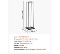 Support à bois, structure en acier robuste, sac de transport en toile, 30 cm, 45 kg