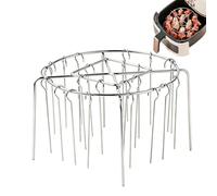 Support à brochettes Air Fryer et grill - avec 24 brochettes résistantes à la chaleur multifonction | Grille rôtissoire Air Fryer grillades - Pour BBQ grillades four pique-nique