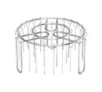 Support à brochettes pour friteuse à air - 49 pièces verticales en acier inoxydable, gril résistant à la chaleur, brochettes robustes pour friteuse à air, accessoire de cuisine | Bœuf Poulet Poisson V