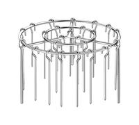 Support à brochettes pour friteuse à air comprimé - Brochettes verticales - En acier inoxydable - Accessoire de barbecue pour cuisiniers domestiques, planificateurs de recettes, développeurs de
