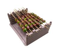 Support à brochettes - Support de barbecue portable renforcé pour | Support de kabob pour barbecue | Support à brochettes de nourriture pour refroidir le service de marinade de shish kebab