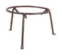 Support à Casseroles Trépied en Rebar Café Résistant, Facile à Porter | Pique-niques et Voyage, Usage Extérieur, Format Compact, Finition Café
