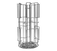 Support à dosettes de café - support à dosettes de café, support à dosettes de café rotatif à 360 degrés | Porte-capsules de café en fer chromé, compatible avec 64 dosettes, support de dosettes de caf