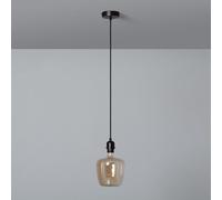 Support À Douille Pour Suspension Avec Câble Textile Noir Noir
