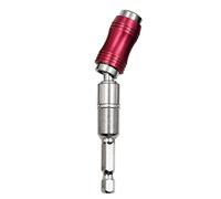 Support à embout pivotant magnétique, porte-foret à pivot à libération rapide Visseuse flexible Porte-mèche pour perceuse 1/4 de pouce Extension de foret pour espaces serrés ou coins-rouge