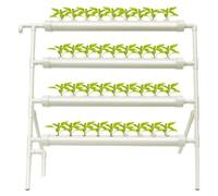 Support à fleurs, 4 niveaux, 36 emplacements pour plantes, matériau PVC-U, dimensions 95 x 45 x 100 cm, tension de la pompe à eau 12 V CC