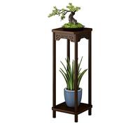 Support à fleurs à deux niveaux, style chinois, en bois massif