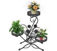 Support à fleurs à trois niveaux, étiquette pour plantes, métal, étiquette pour plantes, support à fleurs, étiquette pour plantes, étagère à fleurs, étagère à fleurs, étiquette pour plantes, support à