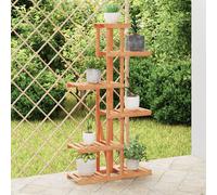 Support à fleurs avec roues 110x25x101 cm bois massif de sapin 362851