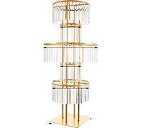 Support à fleurs, design à 5 niveaux, style moderne, 1 pièce dorée