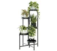 Support à fleurs en métal à 5 niveaux, étagère moderne pour plantes d'intérieur et d'extérieur, support robuste à plusieurs étagères, support à fleurs peu encombrant pour le salon, le balcon et le jar