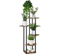 Support à fleurs et animaux en métal pour plusieurs plantes en pot - support à plantes haut de gamme pour le salon, la terrasse, le jardin, le balcon ou la chambre (6 niveaux, noir)