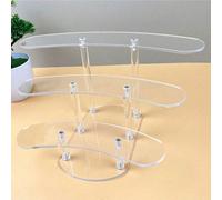 Support à gâteau étagé incurvé en acrylique, présentoir à desserts rond transparent, support de présentation de mariage et d'anniversaire à plusieurs niveaux Taille Unique,2 piècesUnicolorePMMA
