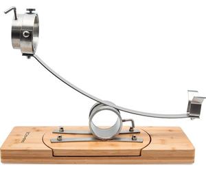 support à jambon pivotant à 360º avec tête pivotante à 3 coins, pied pivotant en bois et ferrures en métal