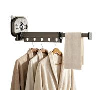Support à linge télescopique pliable en d'aluminium avec ventouse