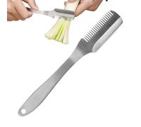 Support à oignons avec coupe-oignons - En acier inoxydable - Appareil de cuisine multifonction - Pour tomates, pommes de terre, œufs, aliments dans la cuisine