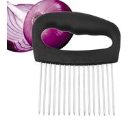 Support à oignons avec dents en acier inoxydable, trancheuse, peigne, hachoir à viande, hachoir à viande, ustensile de cuisine pour couper les citrons, pommes de terre, concombres