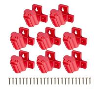 Support à outils avec vis pour rangement mural ou établi, compatible avec perceuses et tournevis 12 V, support de rangement en plastique ABS, noir, lot de 1 (8 pièces)