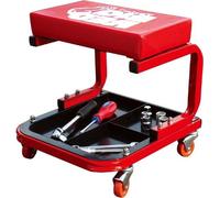 Support à outils professionnel pour l'atelier - fixation solide pour abri de voiture - préparation automobile - station d'outils intégrée - capacité de charge de 113 kg - rouge