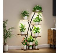 Support à plantes Azomor en métal avec lampe de croissance, pour une utilisation à l'intérieur et à l'extérieur