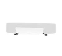 Support à Plantes D'intérieur à Roulettes Blanc Rond en Pp | Plateau Mobile pour Pots de Fleurs, Base à Roues pour Bac, Usage Sol ou Pelouse