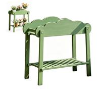 Support à Plantes En Bois 2 Niveaux,éTagèRe Fleurs Haute Forme D'éChelle | Pour FenêTre Balcon,PréSentoir Plusieurs Pots,Structure Bambou,DéCoration IntéRieure ExtéRieure,Ambiance Chaleureuse Jardin