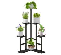 Support à plantes en bois à 6 niveaux, support à fleurs, hauteur 108 cm, étagère à fleurs, étagère pour plusieurs plantes, support d'angle à plusieurs niveaux pour l'intérieur, le balcon ou le jardin,