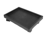 Support à Plantes Mobile Noir avec Roulettes, Plateau Rectangulaire Pe | Pot de Fleurs et Plante, Usage Intérieur ou Balcon, Base Épaisse, Soucoupe Intégrée
