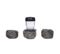 Support à réservoir + 3 boules inox pour nettoyage de plancha ENO