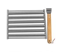 Support à Rleau à Saucisses Amovible, L | Support Portable avec Manche En Bois, Ustensile, pr Camping, Jardin