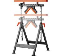 Support à roulettes 4 en 1 pour le travail du bois Charge maximale 440 lb Hauteur réglable 33-50 po