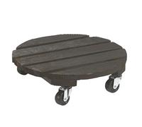 Support à roulettes bois "Flora Roll Color" - 30 cm - Anthracite