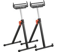Support à roulettes réglable 2x 68-109cm - Tréteau de travail pliable 113kg - Robuste pour l'utilisation industrielle