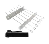 Support à sate,Porte-Kebabs | Outil de Cuisine et de Grill en Acier Inoxydable Pour Saucisse Viande Poisson Friteuse Airfryer Camping Pique-nique Extérieur