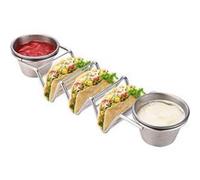 Support à tacos en acier inoxydable avec 2 tasses HG04043