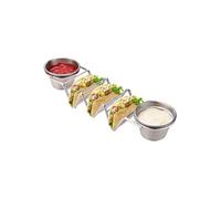 Support à tacos en acier inoxydable avec 2 tasses HG04043