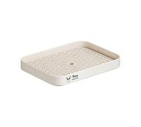 Support à Tasses de Cuisine Design Élégant - Porte-Mugs Vertical avec Plateau Égouttoir - Rangement Compact pour Verres 32.5x24.5cm Beige(1 Tier)