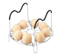 Support à œufs à la Vapeur, Support Vapeur Oeufs, Support à œufs Pour œufs Durs, Support De Cuisson à œufs Avec Poignées En Silicone Résistantes à la Chaleur, Plateau à Vapeur En Acier Inoxydable