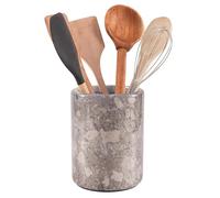 Support à ustensiles en marbre Radicaln 6,5 pouces Support à ustensiles de cuisine fait main Oceanic - Support à spatule pour cuisine, organisateur de comptoir pour ustensiles