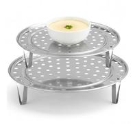 Support à vapeur rond en acier inoxydable pour casseroles, paquet de 2 pieds amovibles pour la cuisson, l'autocuiseur et la cuisine