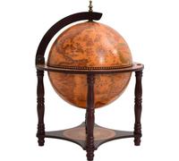 Support à vin bar forme globe Marron Bois d'eucalyptus massif