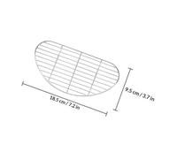 Support à Wok en Acier Inoxydable Demi-rond pour Cuisson Vapeur | Grille Épaisse à Quatre Pieds, Bords Lisses, Rangement Compact, Usage Maison pour Œufs et Légumes