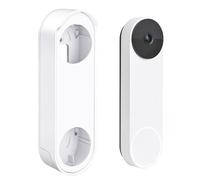 Support antivol sans perçage compatible avec la sonnette Google Nest (batterie), support de porte vidéo pour appartement, maison, locataires, aucun outil nécessaire et protège votre mur (sonnette non