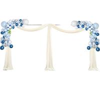 Support arrière, cadre métallique robuste, arche de mariage élégante, L, argent